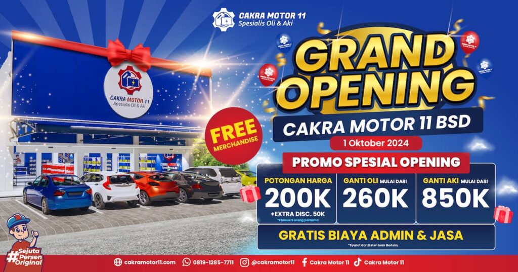 grand opening cabang baru cakra motor BSD dan kelapa gading