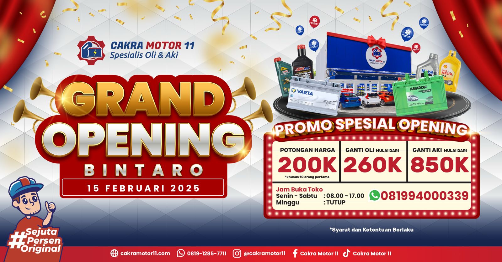 grand opening cabang cakra motor 11 di bintaro