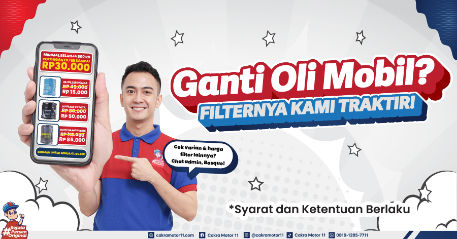 traktir filter oli cakra motor