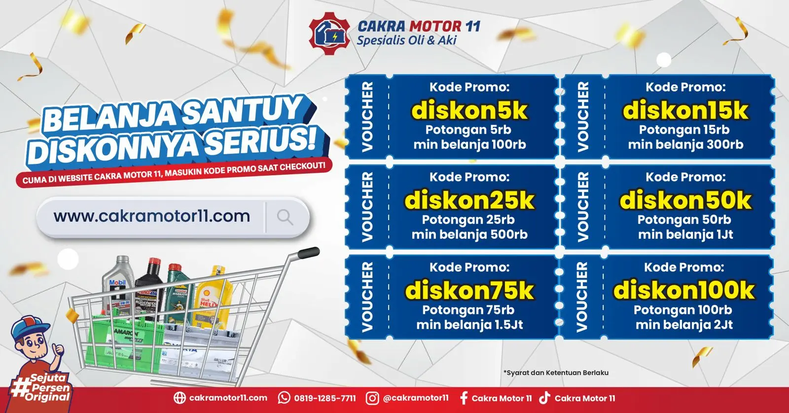 promo online cakra motor 11
