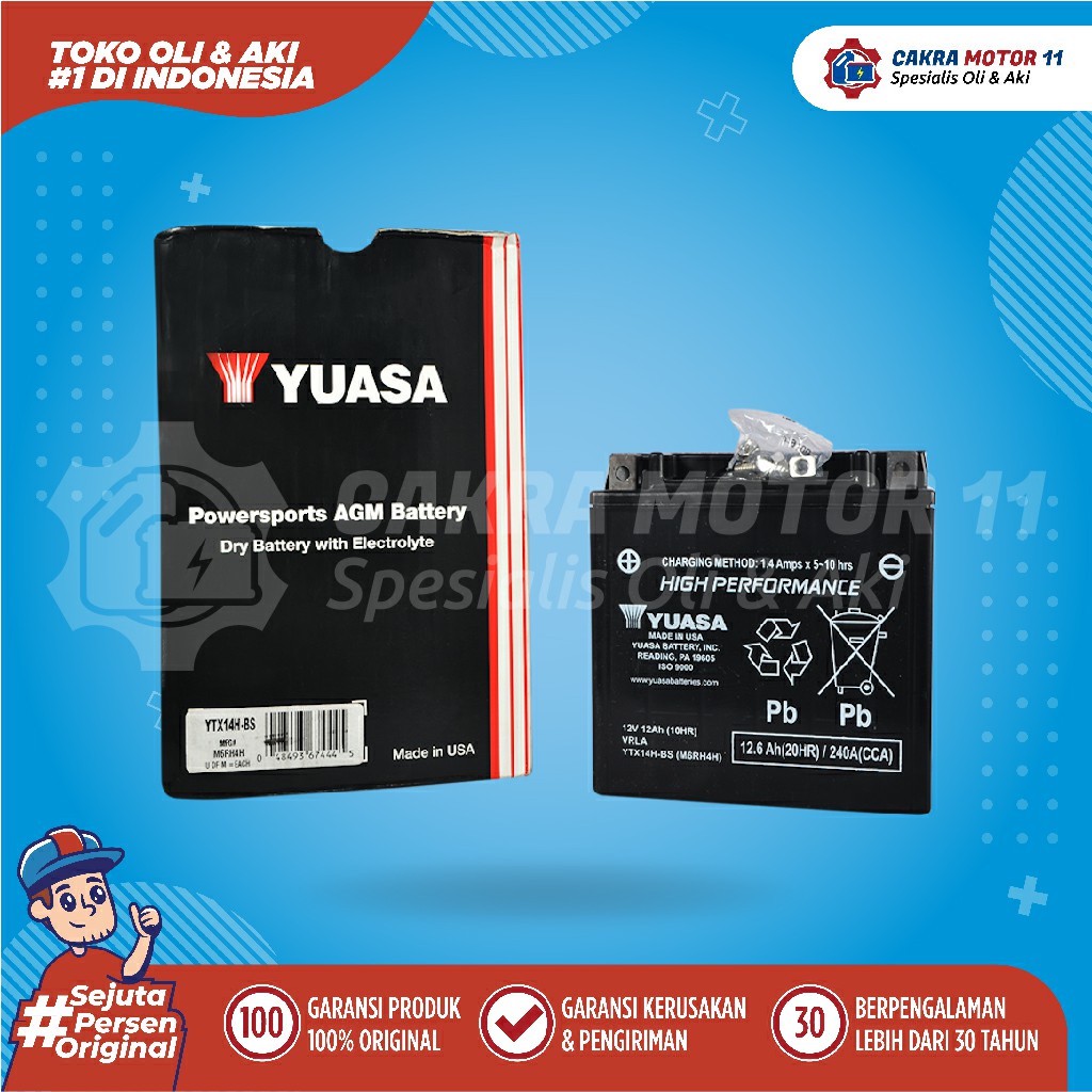 Jual Yuasa Motor Ytx Hbs America Mobil Original Untuk Segala Merek Dan Model Harga Terbaik