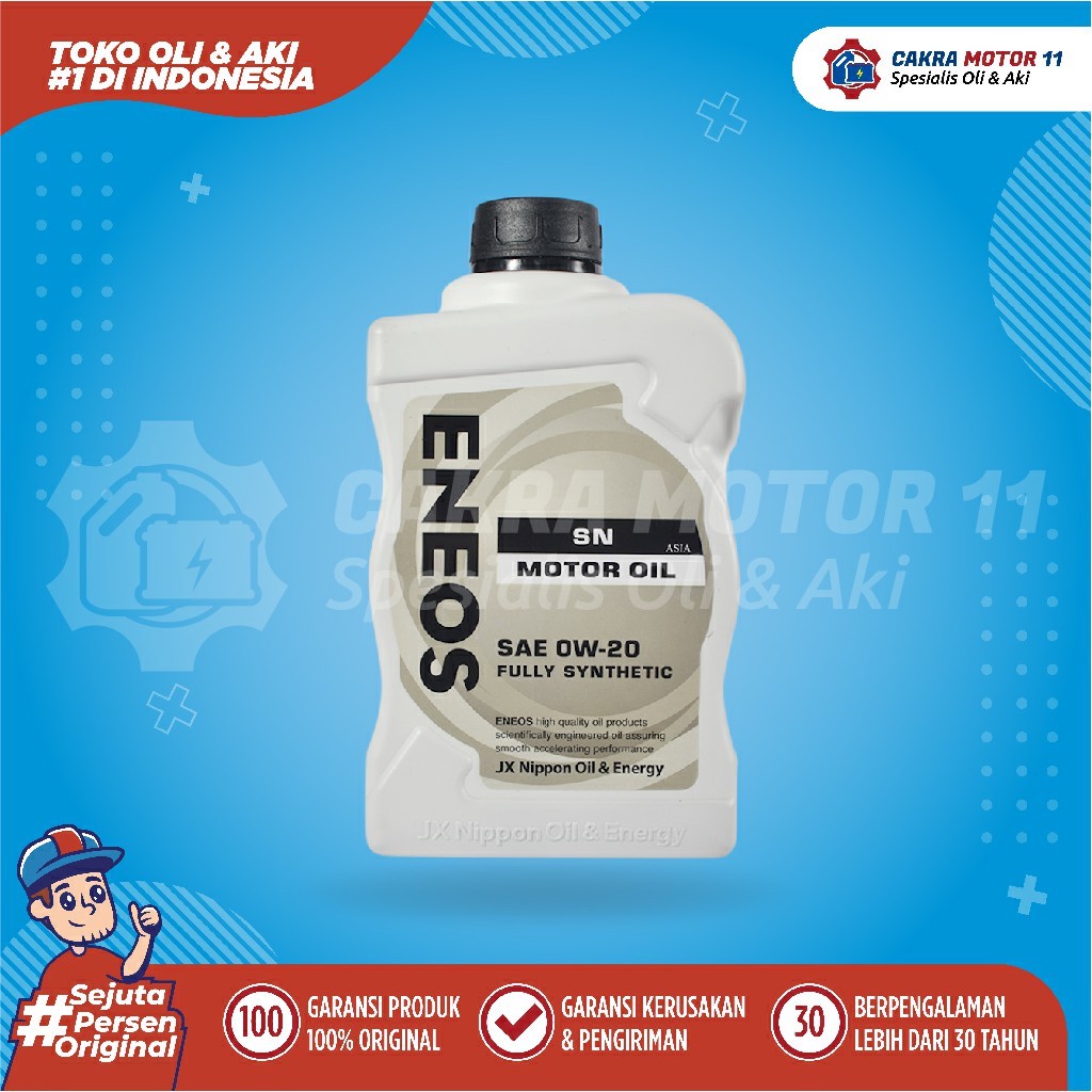 Jual ENEOS MOTOR OIL 0W20 SN 1LT Mobil Original untuk segala Merek dan