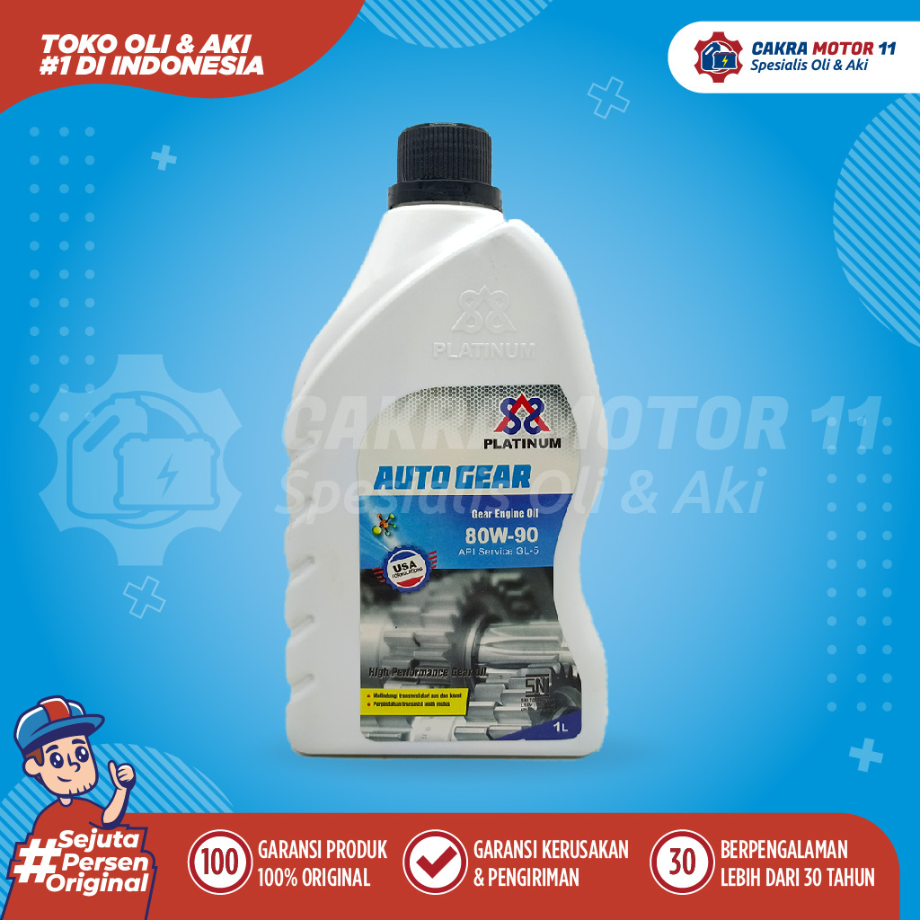 PLATINUM AUTO GEAR SAE 80W90 GL5 1LT Cakra Motor