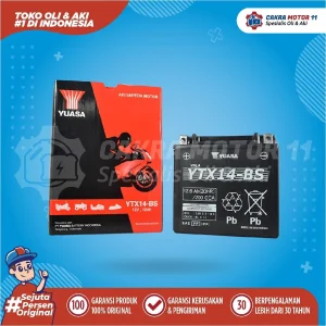 YUASA MOTOR YTX 14 BS LOKAL