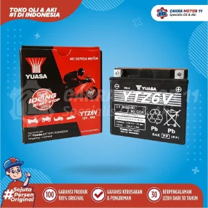 YUASA MOTOR YTZ 6 V LOKAL